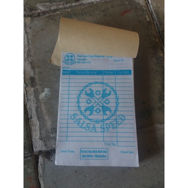 

nota custom kertas buram