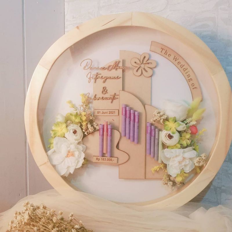 Mahar Bulat Mahar Nikah Akrilik Model Bulat Rustik