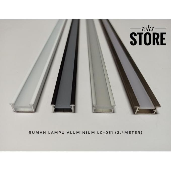 List Rel Rumah Lampu LED Strip Alumunium Acrylic - SILVER