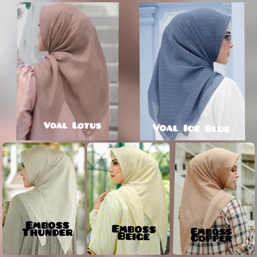 Buttonscarves Tapis Square Black Lotus Ice Blue Tapis Embossed Black Copper Thunder Beige