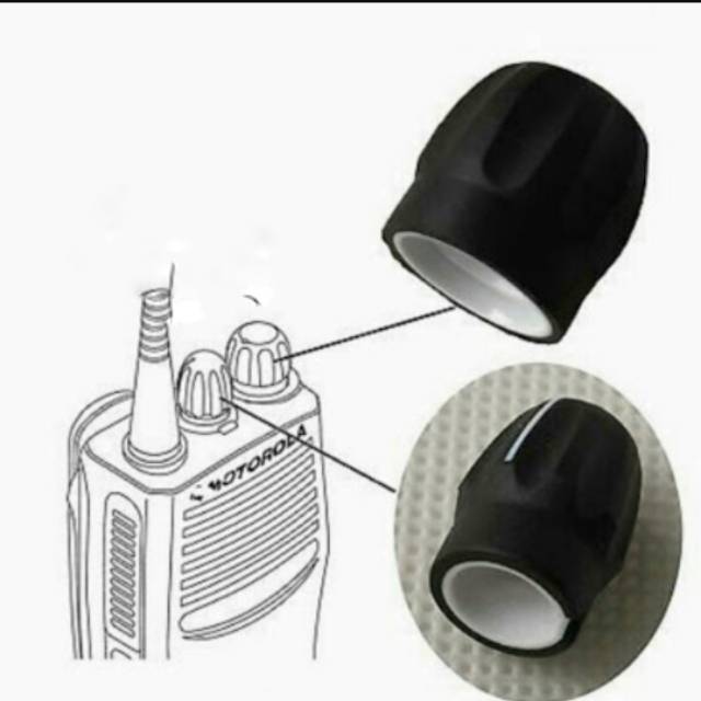 KNOB HT MOTOROLA GP 328 GP 338 ATS 2500 KNOB / POTENSIO TOMBOL CHANNEL VOLUME HT GP 328 GP 338