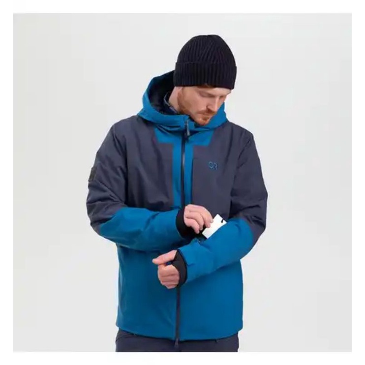 JAKET GUNUNG HIKING TREKKING WINTER OUTDOOR RESEARCH SNOWCREW CASCADE BLUE MENS