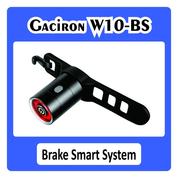 Gaciron W10-BS Lampu Belakang Sepeda Brake Smart 2 Bradet Model W 10 BS Tail Light Saddle Rem Sensor