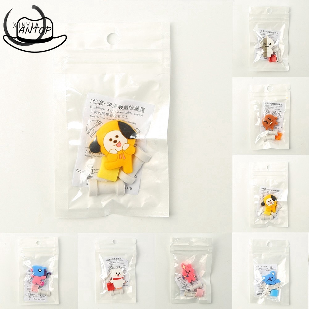 Antop！Pelindung Kabel Charge / Data Motif KPOP Bangtan Boys BT21 Lucu Bahan Plastik Multi Warna