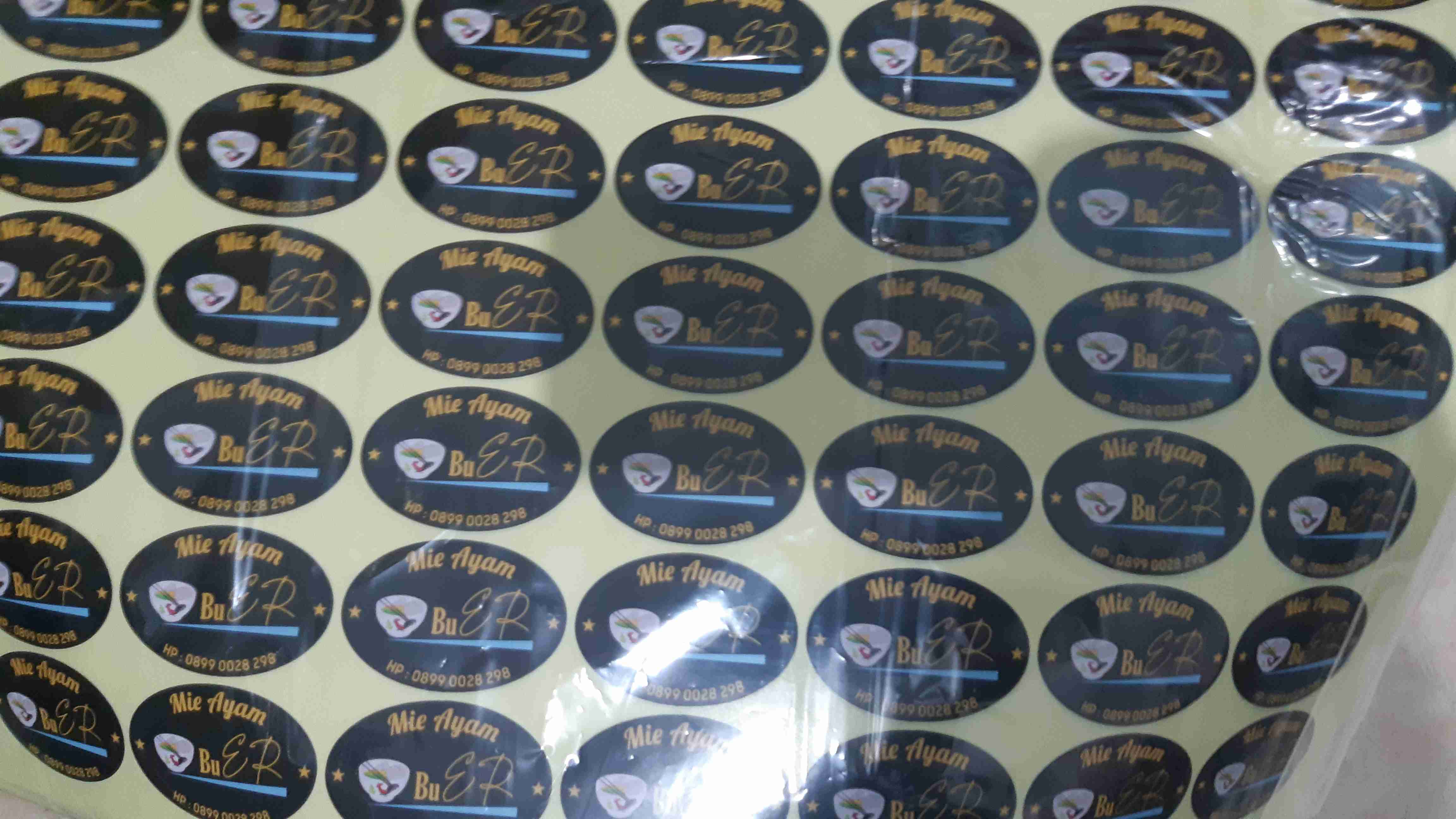 Cetak Sticker Label Chromo A3+ Potong Bentuk - Chromo Label Kemasan Murah