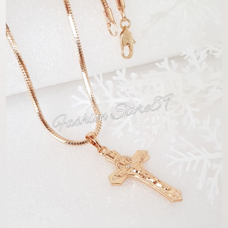 Xuping Kalung Salib Jesus Impor Perhiasan Xuping lapis Emas Kualitas Terjamin original Xuping Salib Bestquality
