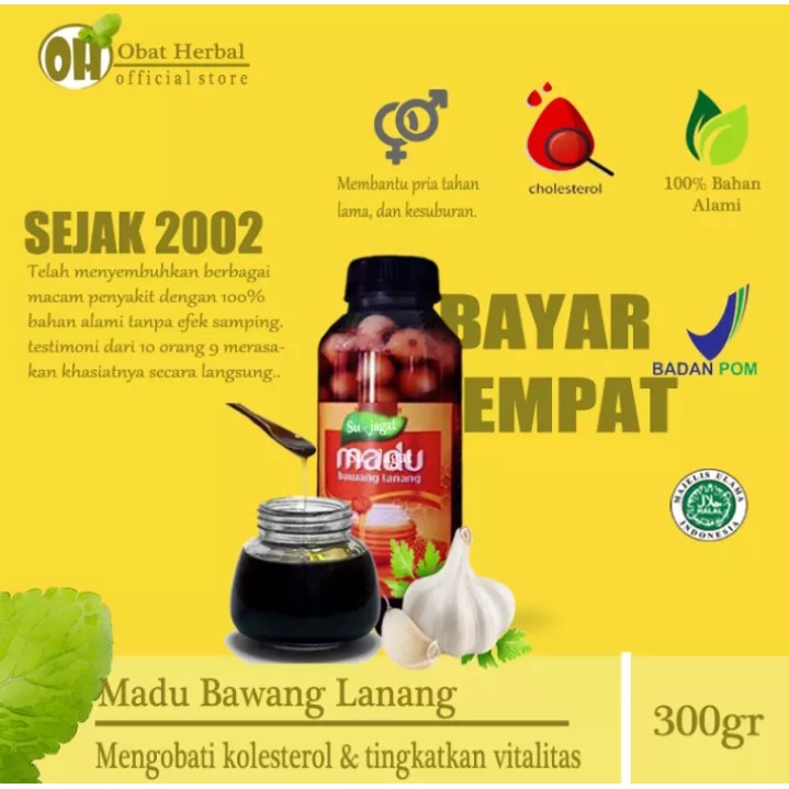 

Madu Bawang Lanang suJagat (Kemasan 300gr nih model baru Lebih hemat)