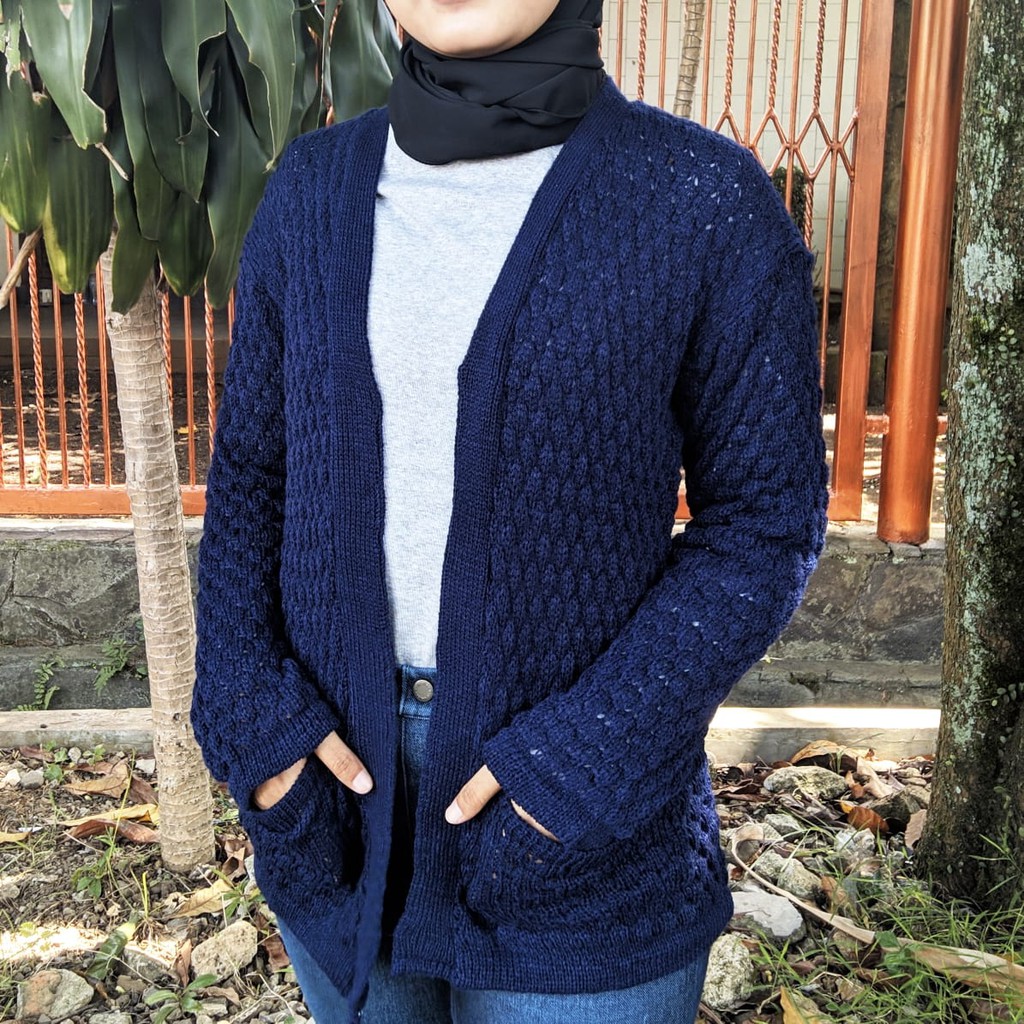 cardigan popcorn shopee