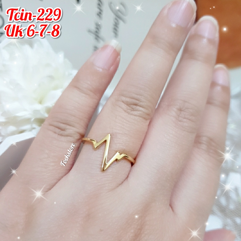 TERMURAH CINCIN WANITA TITANIUM FASHION/ANTI KARAT MODEL SIMPEL