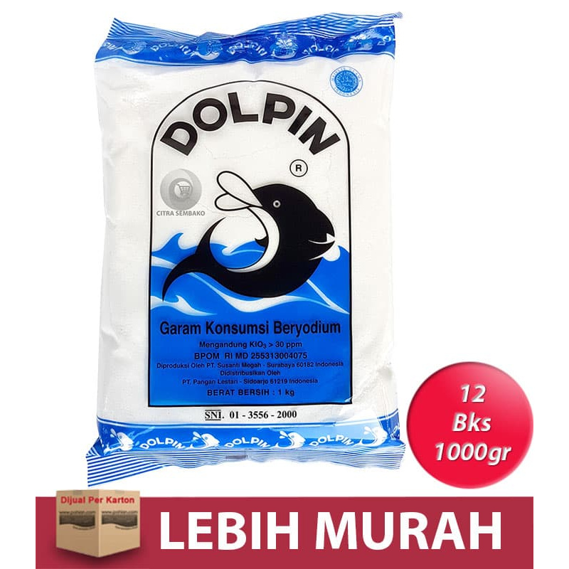 

Promo Terbatas - Garam Dolpin 1Kg/12 Bks (Go-Send Only)