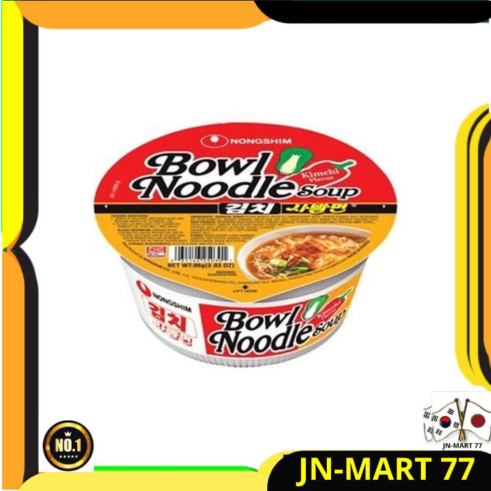 

KOREAN FOOD/MIE KOREA NONG SHIM BOWL NOODLE KIMCHI SOUP FLAVOUR 86 GR