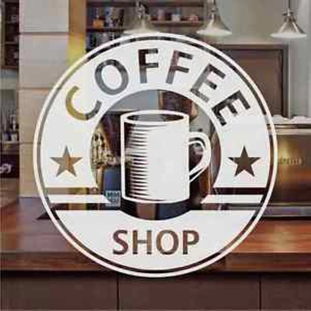 Cutting Sticker Coffee Shop 45x45
