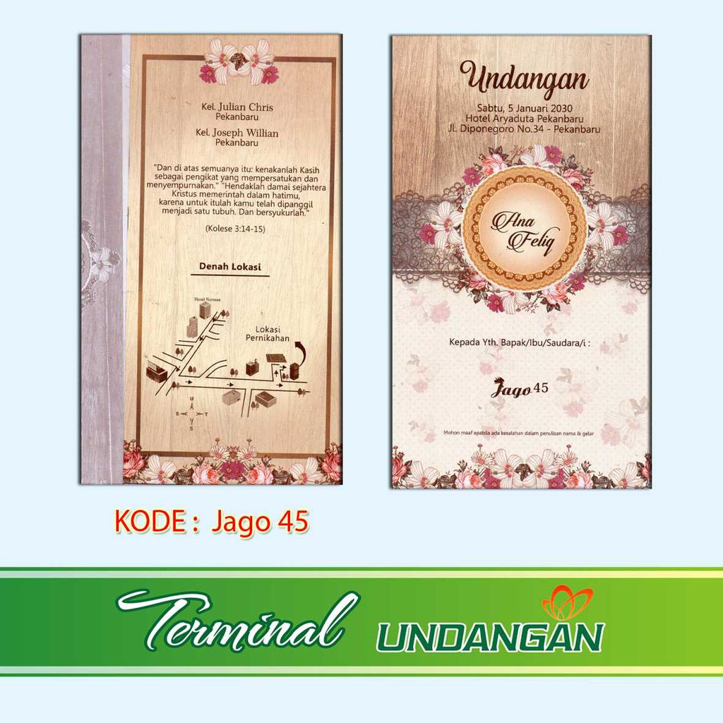 Kertas Blangko Undangan Jago 45 Murah Isi 100 Lembar