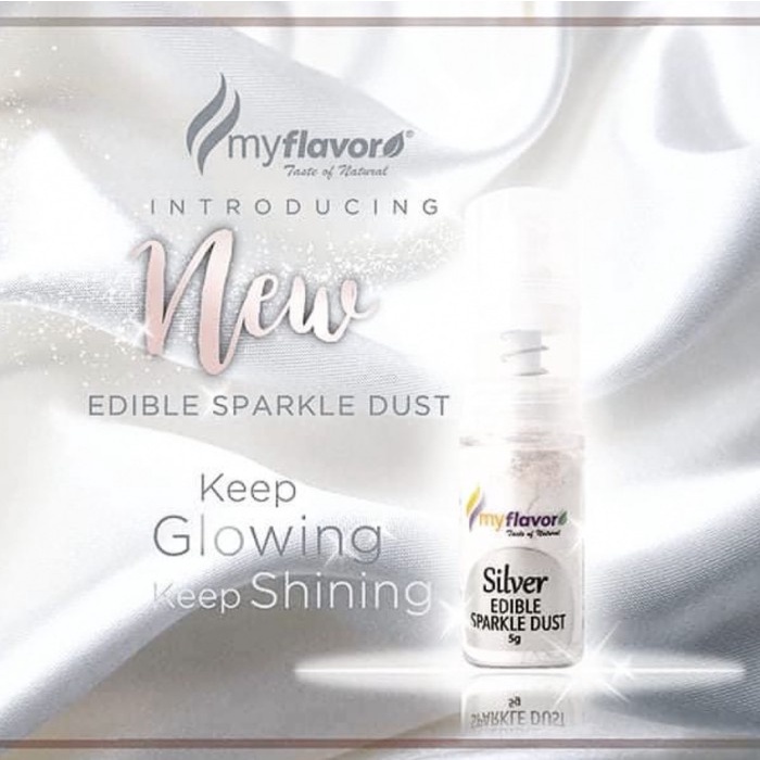 My Flavor Silver Edible Sparkle Dust Edible Glitter 5 Gram