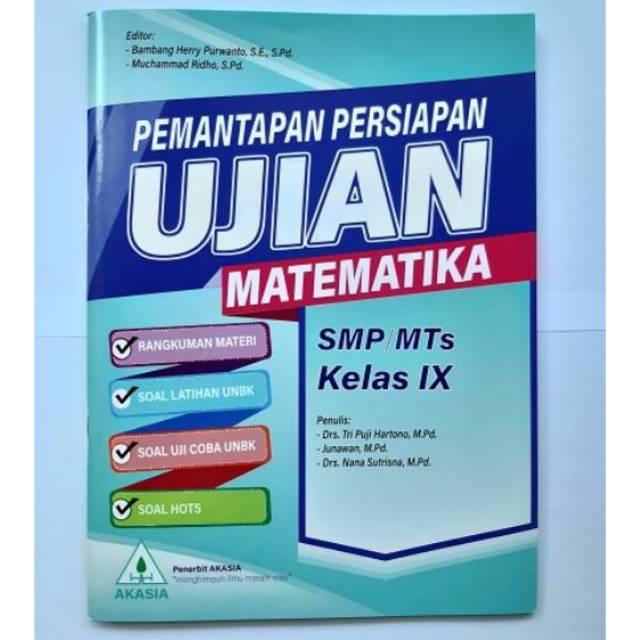 Buku Akasia Latihan Ujian Nasional Matematika Smp Mts Terbaru