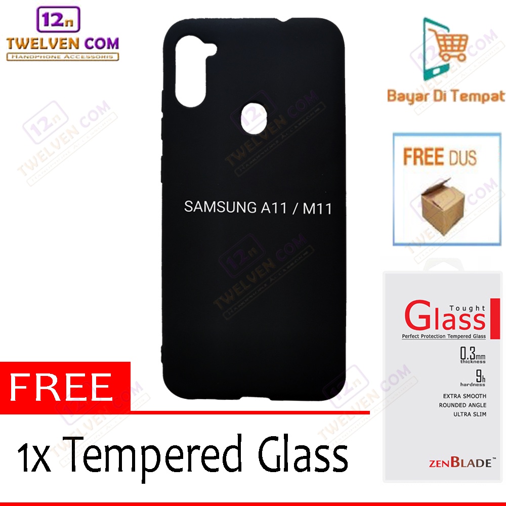 [FLASH SALE] Case Slim Matte Softcase Samsung M11 - Free Tempered Glass