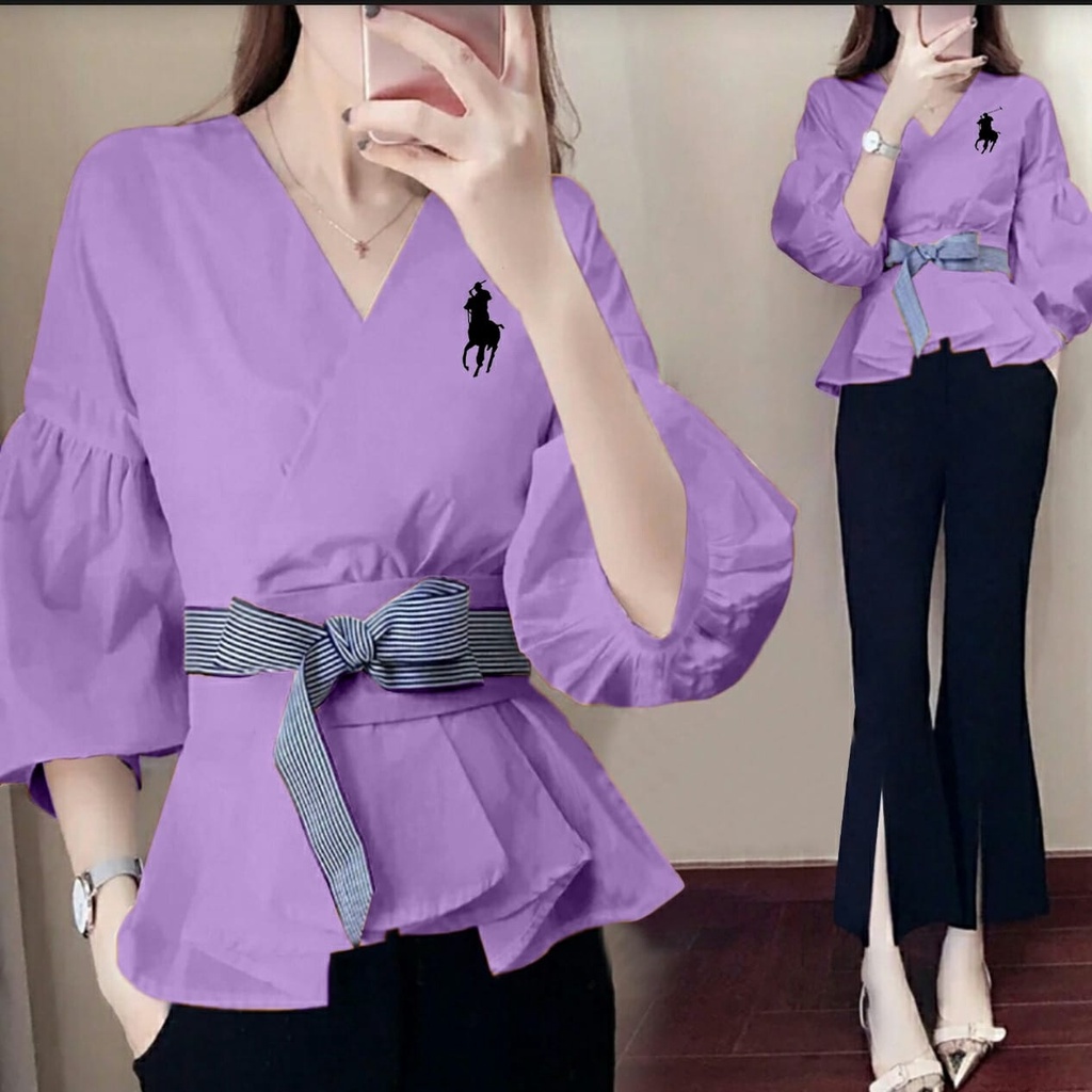 *[MCFK] Blouse Wanita Terbaru / Blouse Peplum / Atasan Korea / Blouse Printing / Blouse Korea