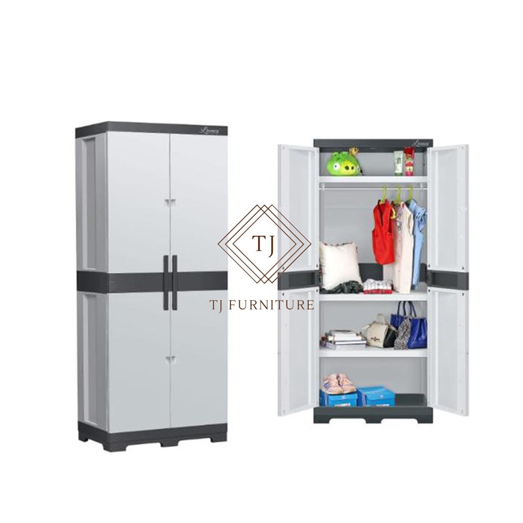 Lemari Pakaian Plastik Luxury Tabitha LX 2 GT PUTIH Gantungan -  Lemari Baju - Lemari Serbaguna