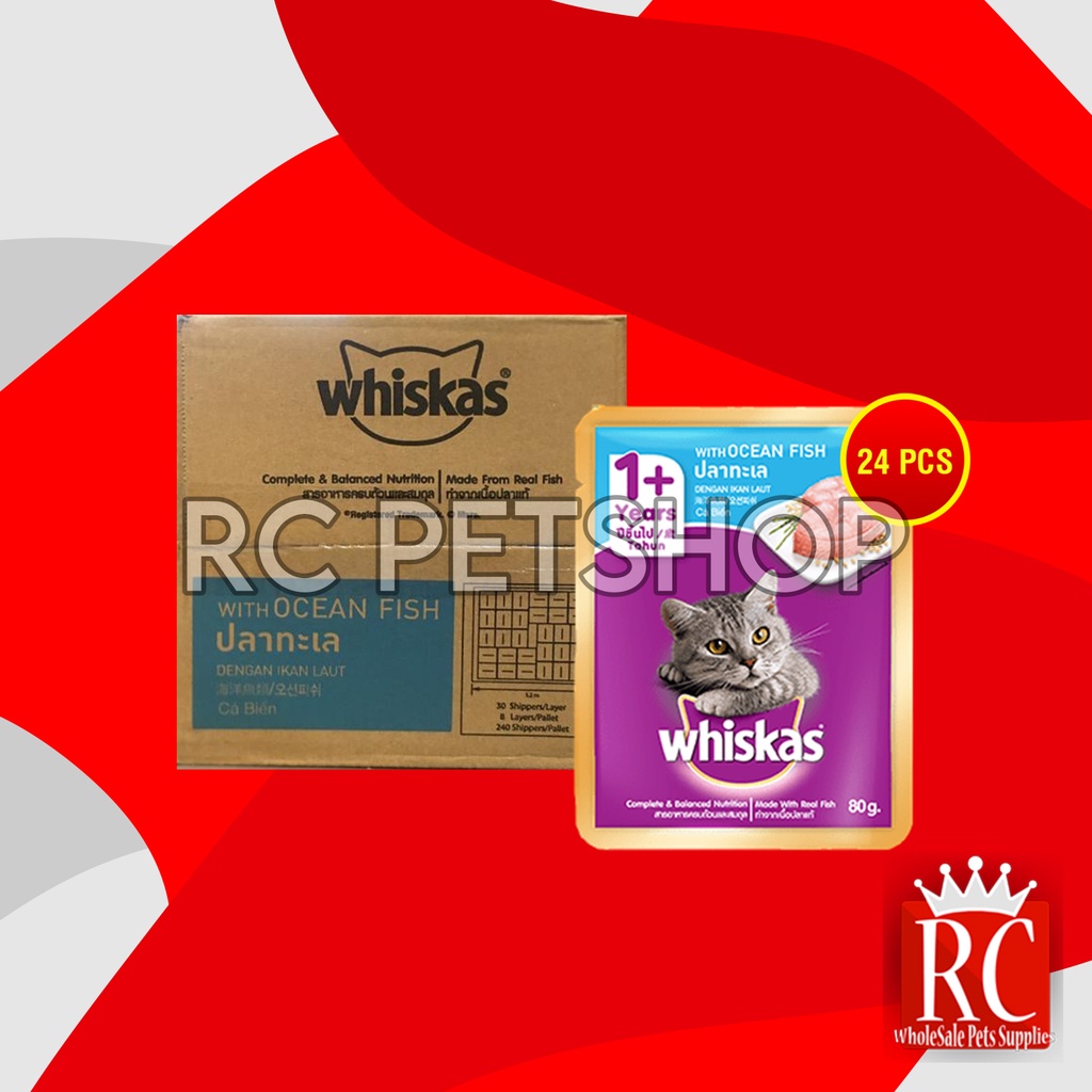 Makanan Basah Kucing Whiskas Sachet Pouch Grosir Dus isi 24 PCS 85 GR