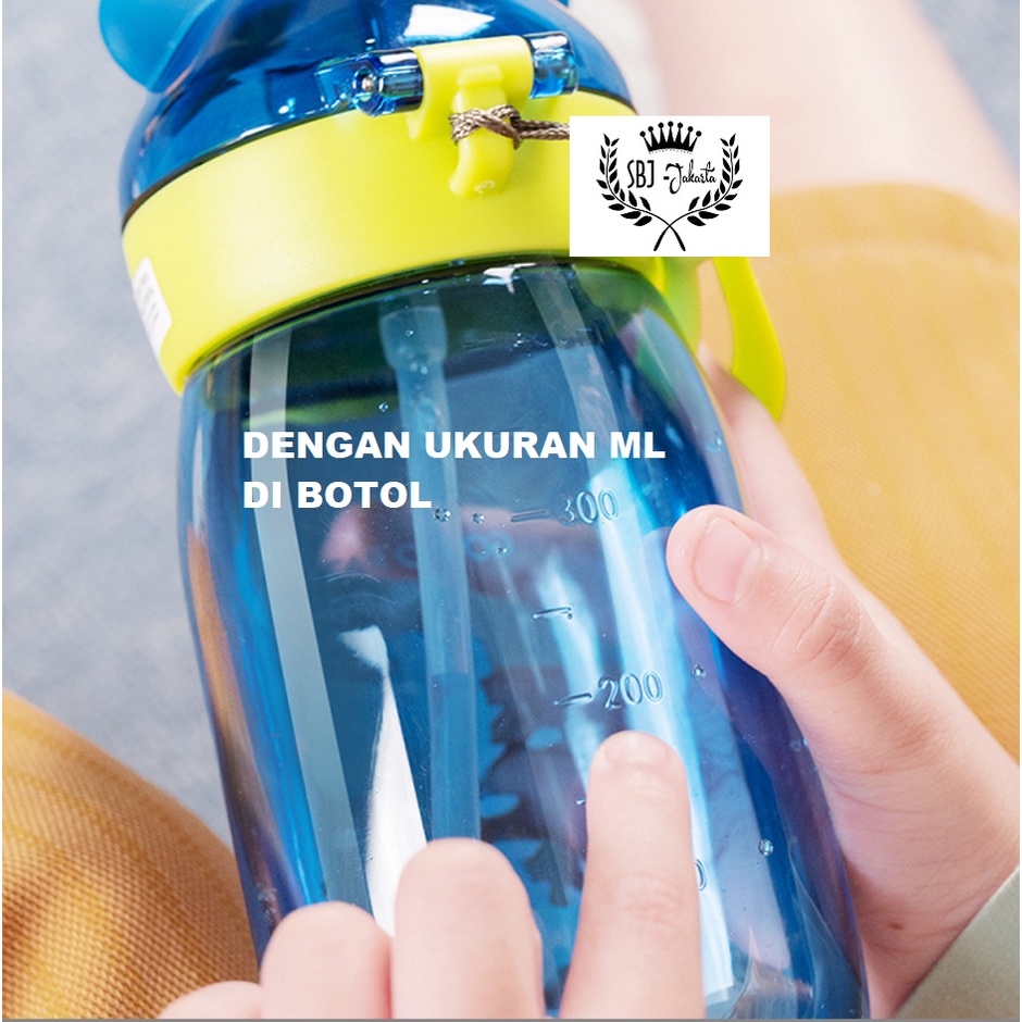 BOTOL MINUM ANAK TRITAN 100% BPA FREE BABY ANIMAL 550ml DENGAN SEDOTAN