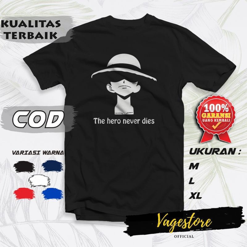 PAKAIAN ATASAN BAJU KAOS ANIME KOMIK MANGA KARAKTER ONE PIECE ORIGINAL LUFFY ANAK DEWASA PRIA