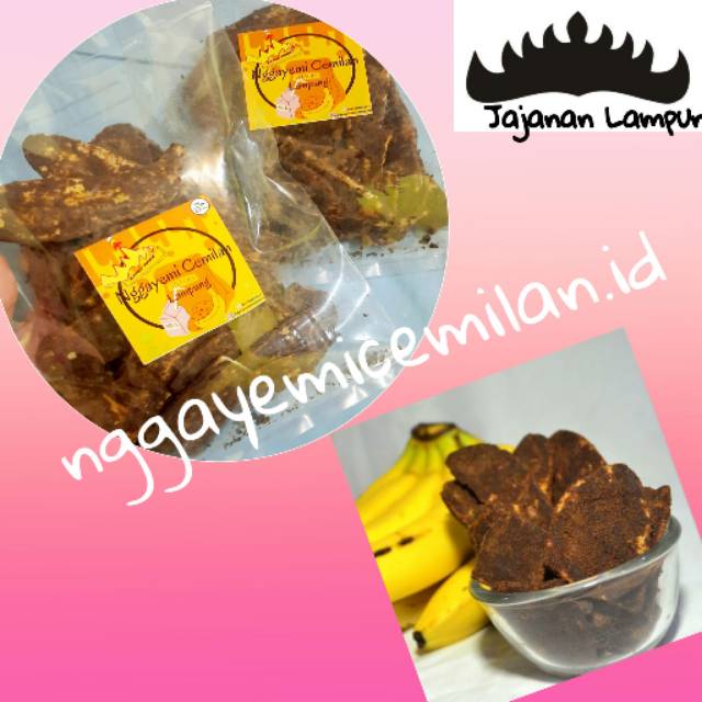 Kripik pisang coklat asli lampung (pisang kepok)