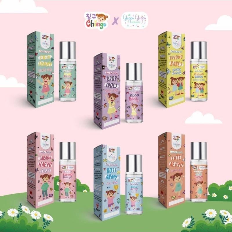 [30ml] (Ukuran Besar) Chingu x Yeppu Yeppu Eau De Parfum | Parfume Botol Bulat EDP Spray