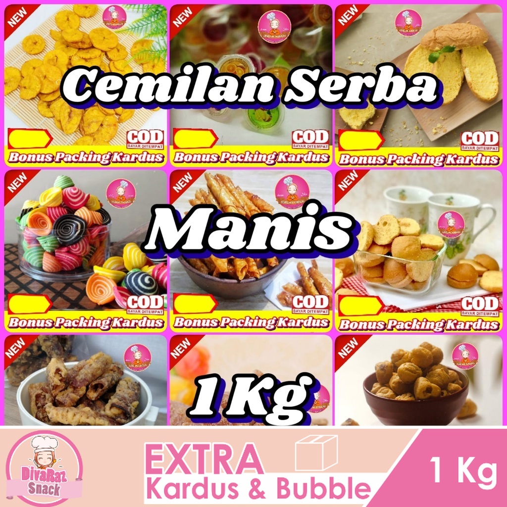 

[1Kg] Serba Manis / Aneka Makanan Ringan - Divaraz Snack cemilan camilan Snack Kiloan makanan ringan jajanan jadul cemilan snack kiloan