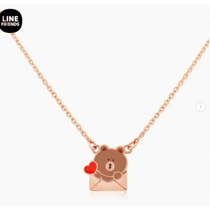 KALUNG KOYE EMAS FASHION LINE FRIENDS BROWN CONY SALLY LUCU GEMES