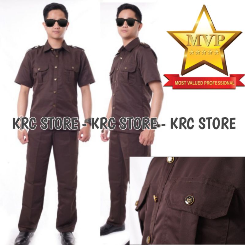 Seragam Safari Security Satpam / Setelan Safari Security / Baju Safari Security / Setelan Satpam / S