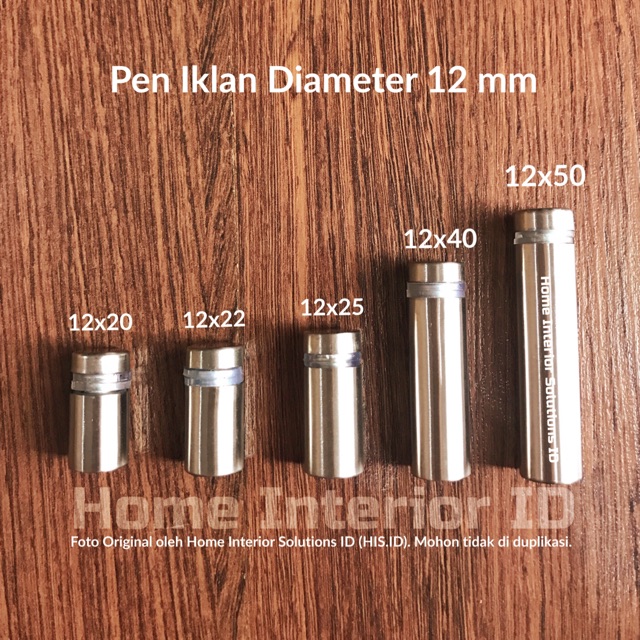 

Pen Iklan 12 X 50 mm Stainless Steel