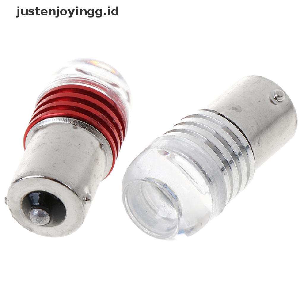 // justenjoyingg.id // 2Pcs 1156 3LED Car Tail Turn Reverse Strobe Flash Light Lamp Bulb Red White ~