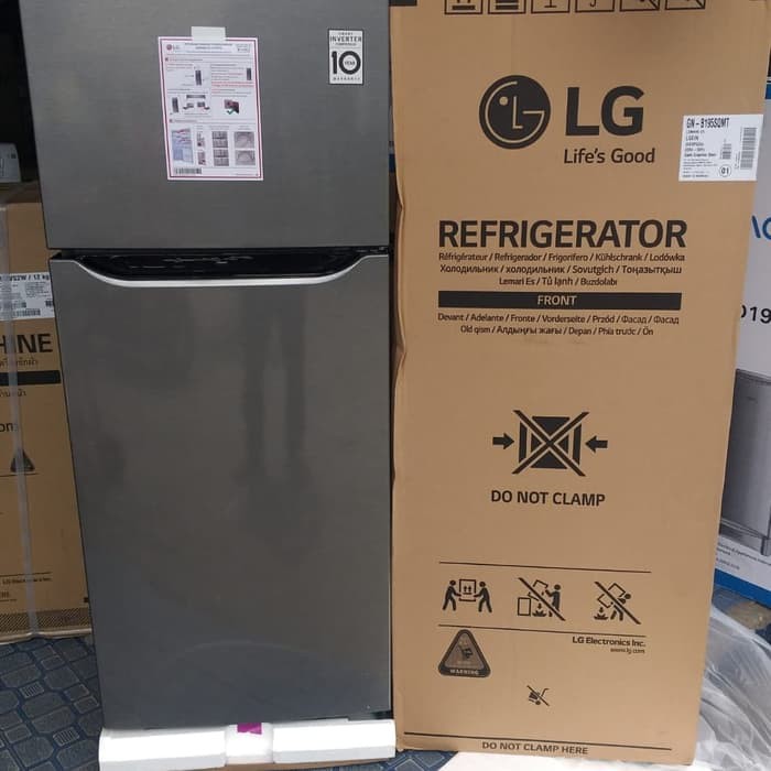 KULKAS LG 2 PINTU 202 LITER SILVER STEEL INVERTER GARANSI