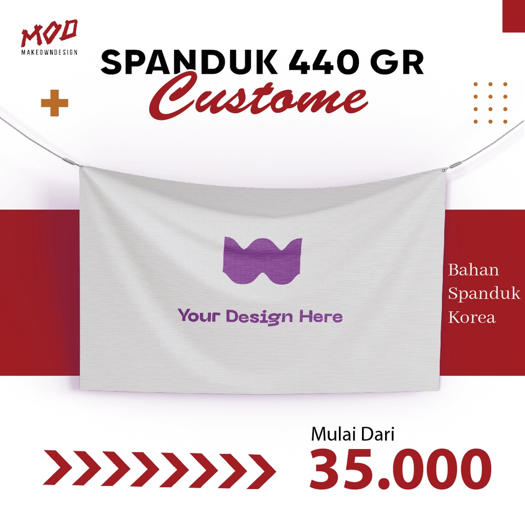 CETAK SPANDUK KOREA 440 GR | FREE DESAIN | CETAK SPANDUK | SPANDUK CUSTOM | ADVERTISING