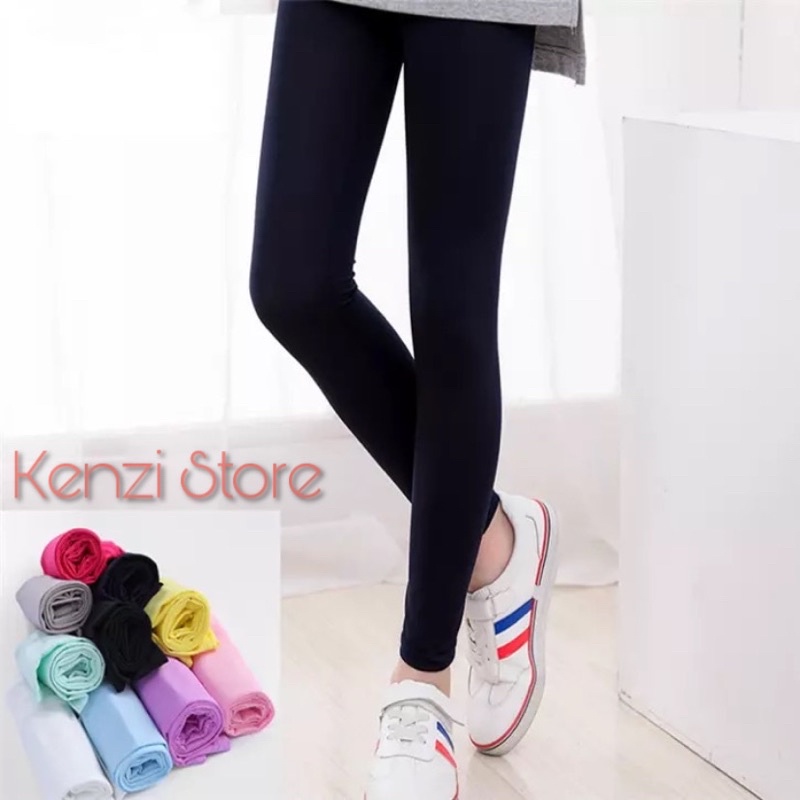 Legging Polos Anak 3-12 Tahun BAHAN Spandex Premium/ Lejing anak polos