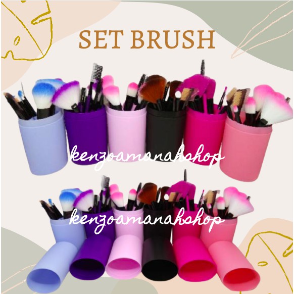 Set kuas TABUNG isi 12pcs