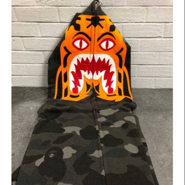 Bape ORIGINAL Color Camo Tiger Full Zip Hoodie