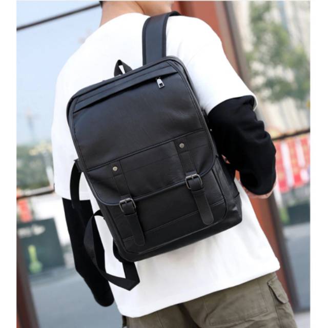 Tas Ransel Kulit Pria Import Backpack