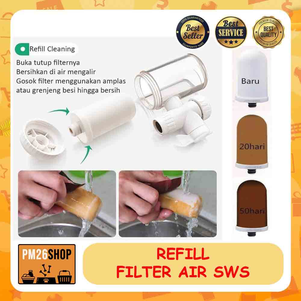 REFILL ISI ULANG WATER PURIFIER FILTER AIR SWS CARTRIDGE BAHAN KERAMIK