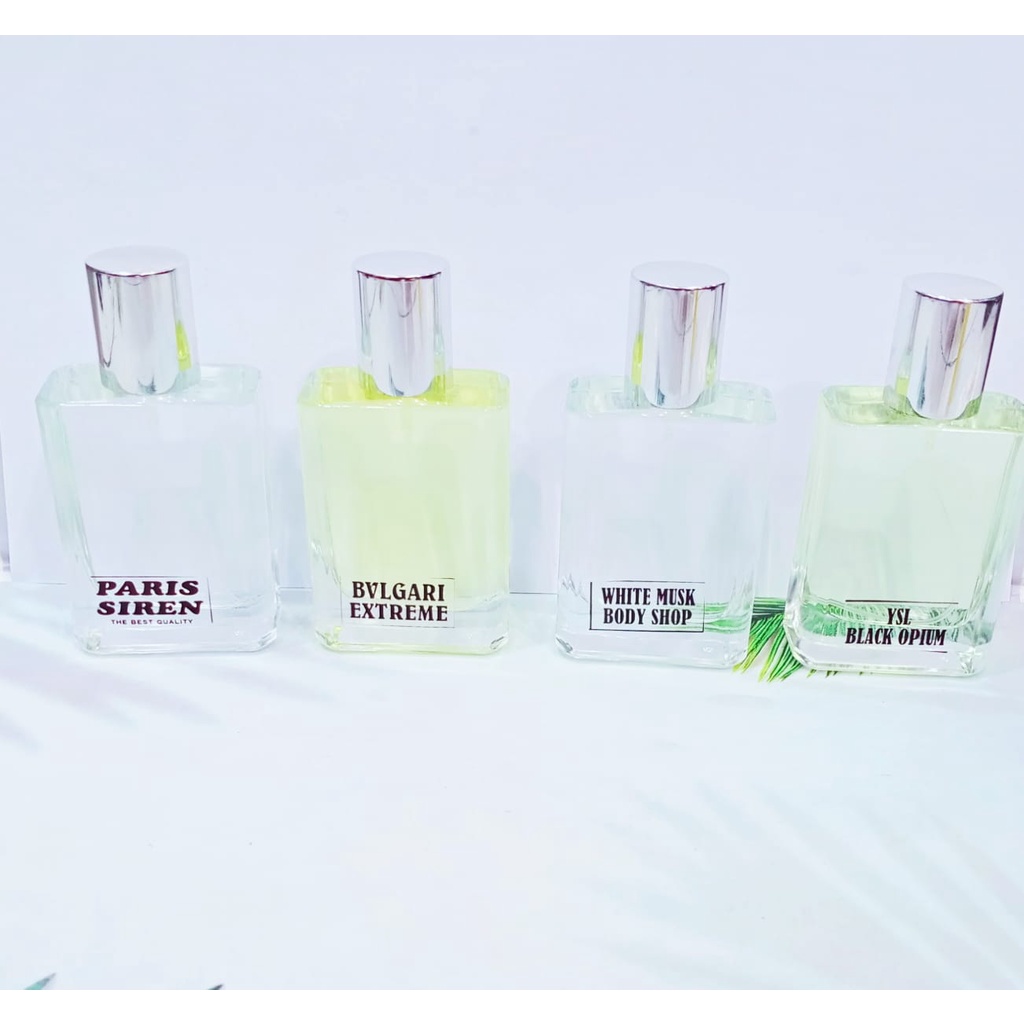 PARFUM REFILL harga 40rb BOTOL KOTAK PRES 50ML BEST QUALITY (aroma tulis di catatan)