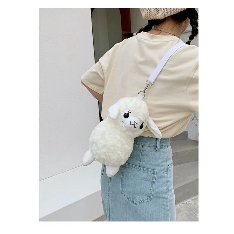 [littlecrab] Tas Domba Kecil Tas Lucu Sheep Cute Slingbag Tas Wanita Unik Gemesh Tas Model Kambing Korean Style