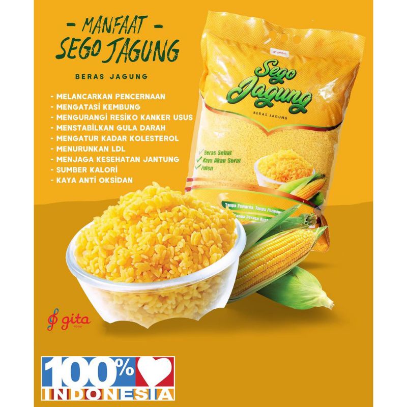 

sego jagung (beras jagung) 700 gram