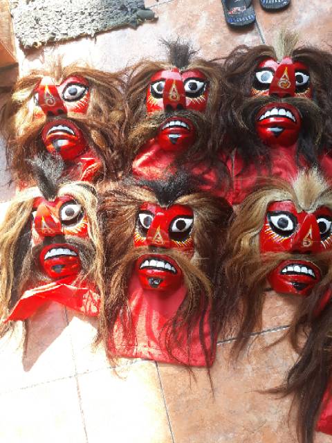 Topeng bujang ganong / Topeng bujang ganong anak remaja/Topeng ganongan Murah/Gratis ongkir