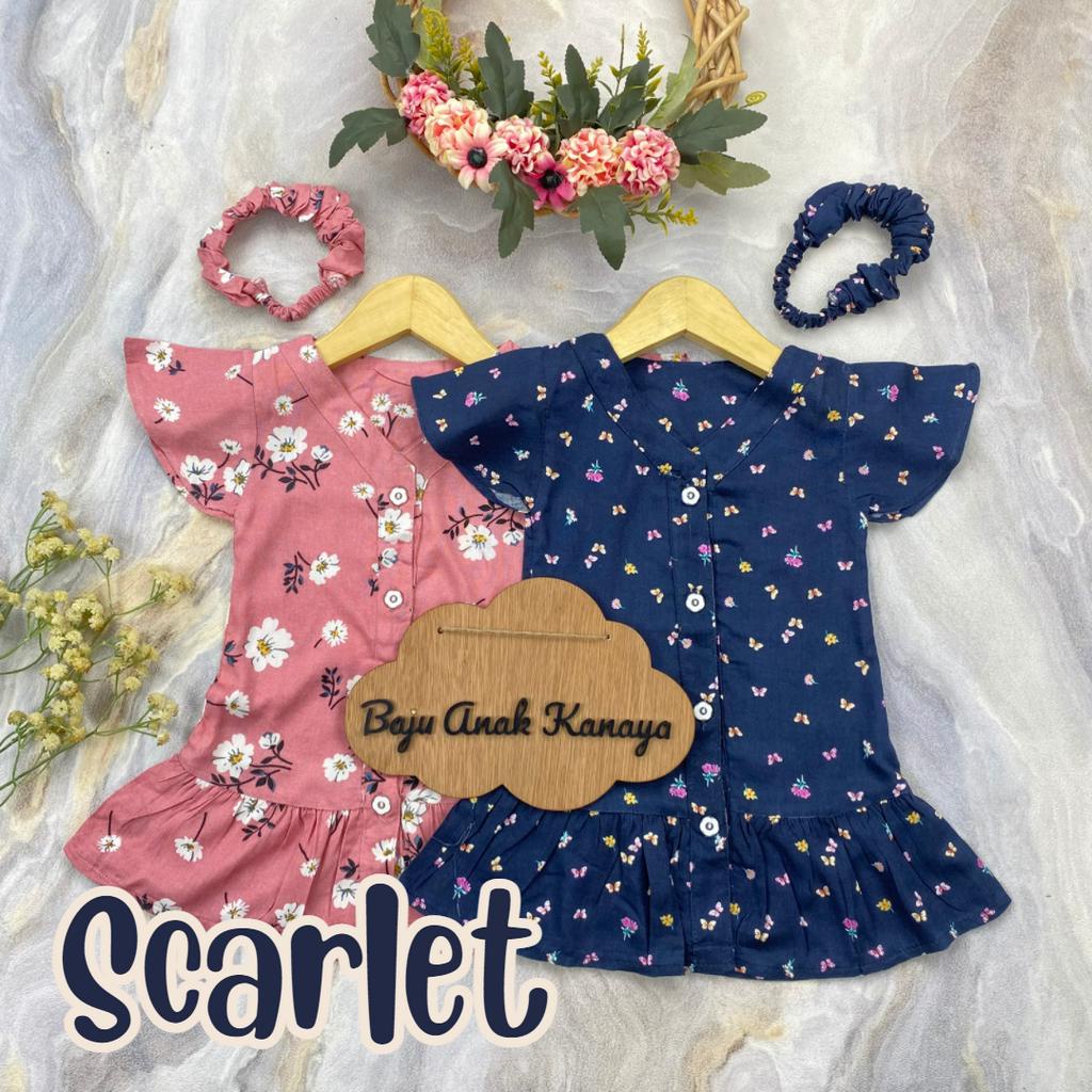 6-18 BLN DRESS BAYI SCARLET FREE HEADBAND by BAJU ANAK KANAYA