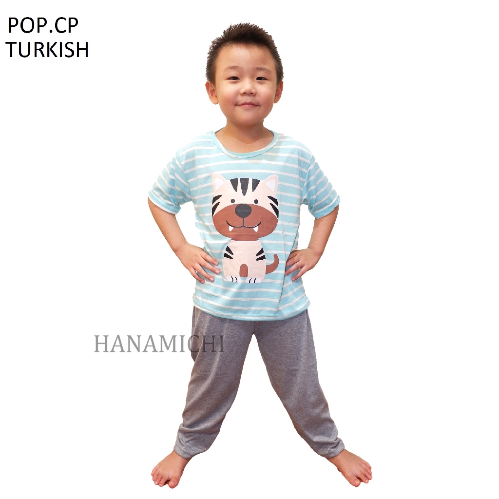 Hanamichi POP.CP Setelan Baju Tidur Anak Lengan Pendek