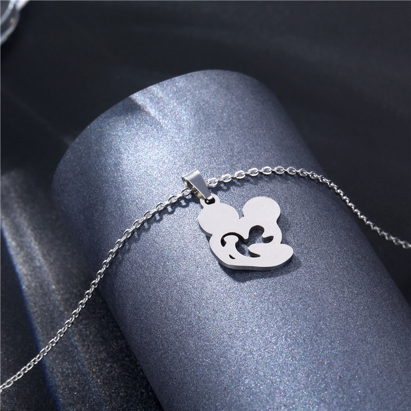 Baja Titanium cute liontin kalung kalung 304L stainless steel pesona wanita aksesoris