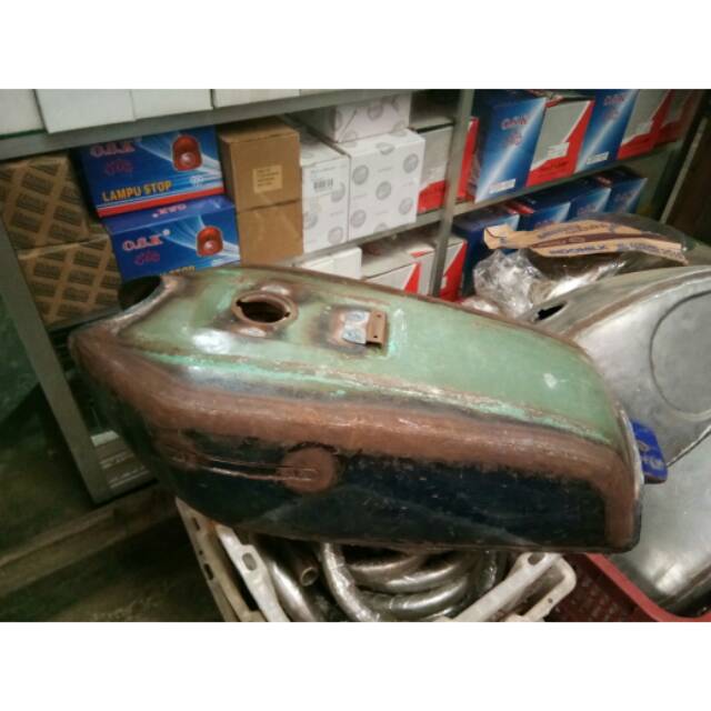Tangki Honda GL 100 Bahan Plat Drum Oil