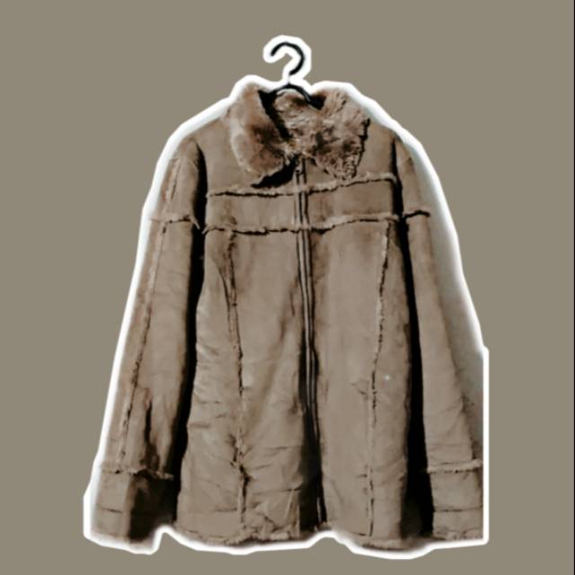 Jaket bulu wanita ala korea