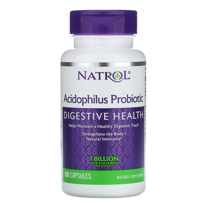 Natrol Acidophilus Probiotic 1 Billion 100 Capsules probiotik USA