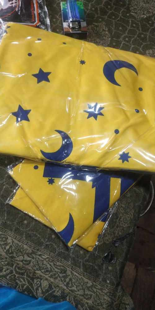 [cod] Gorden Pintu Tirai Pintu Motif Moon Star Bahan Katun Halus